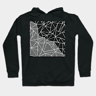 Abstract Half and Half 45 White Hoodie